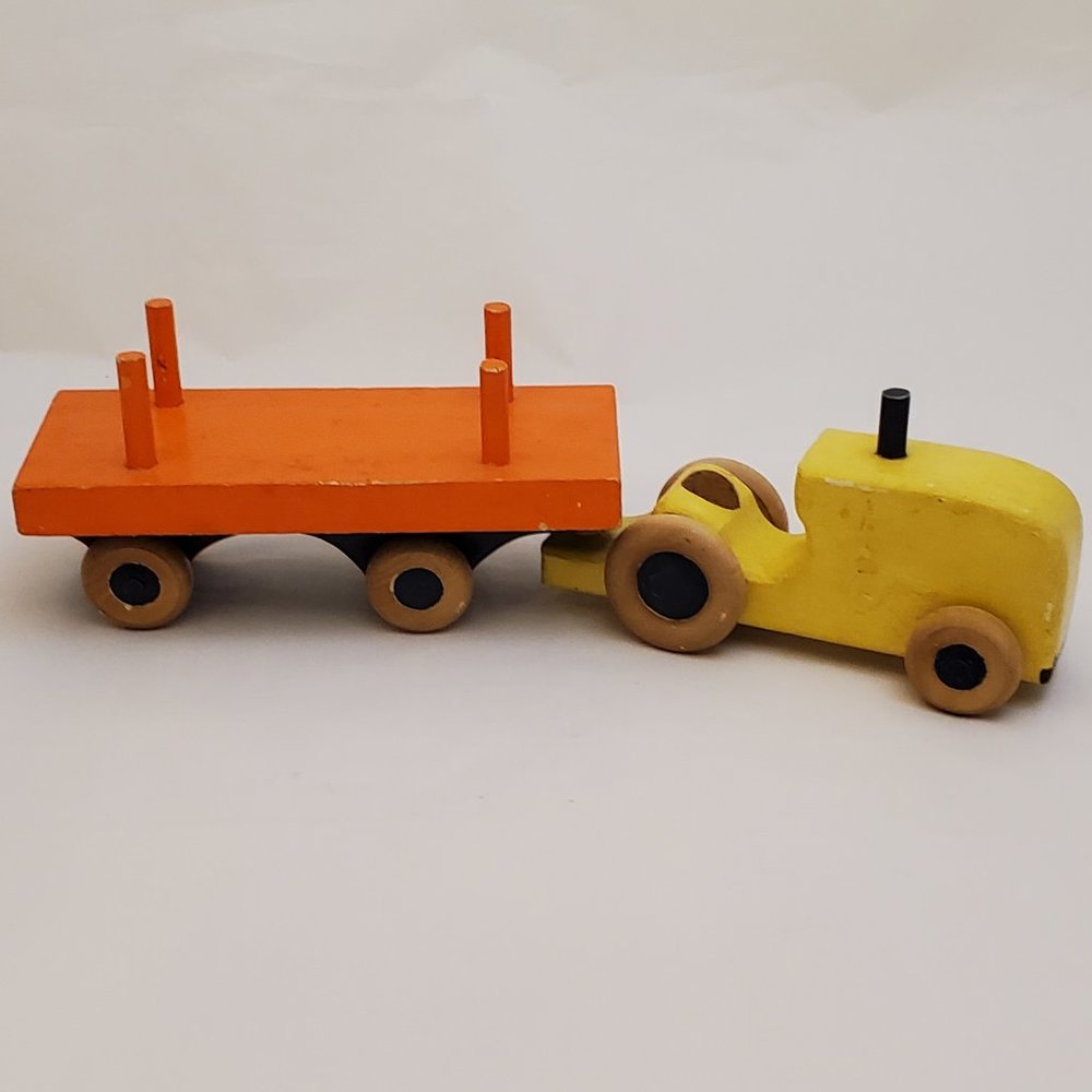 Antique Wooden Truck and Trailer